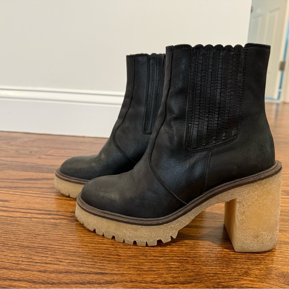Free People Black Heeled Boots